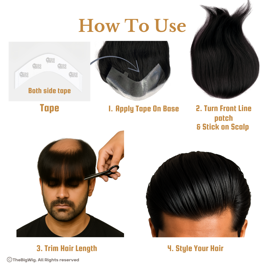 Frontline Hair Patch | 100% Original Human hair patch