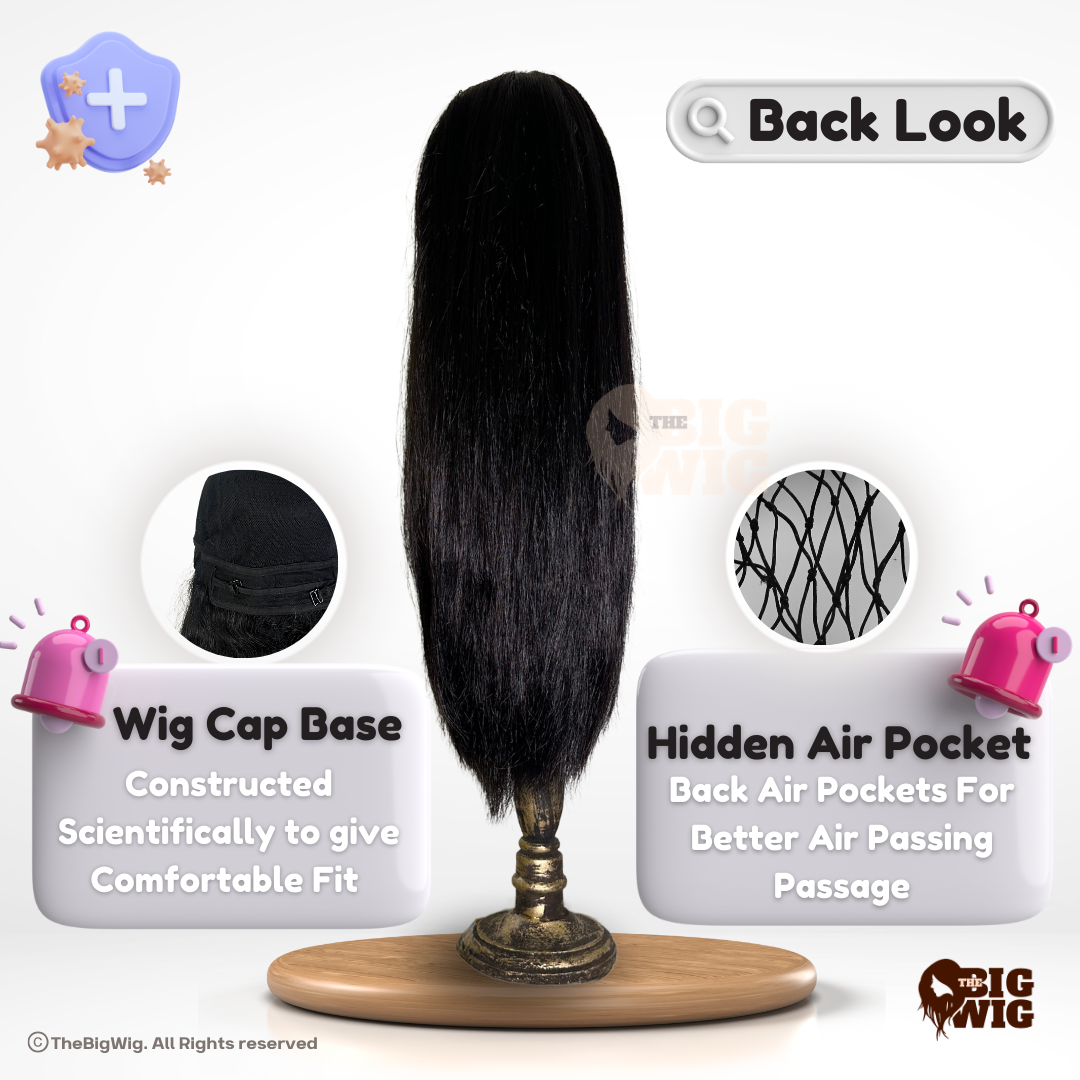 Long 28" Straight Bio Fibre Wig for Female Cancer Patient