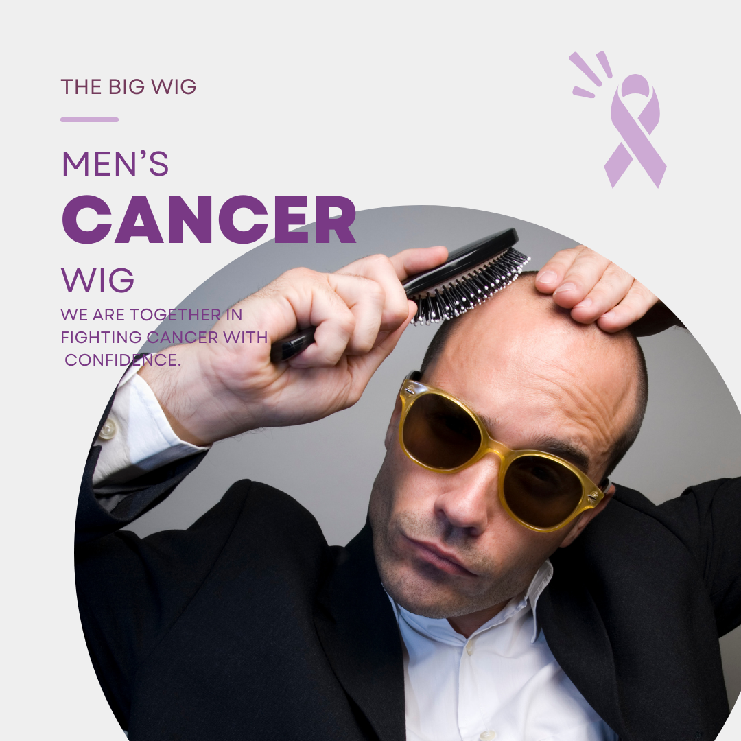 High quality cancer wig for Men with natural looking hair.