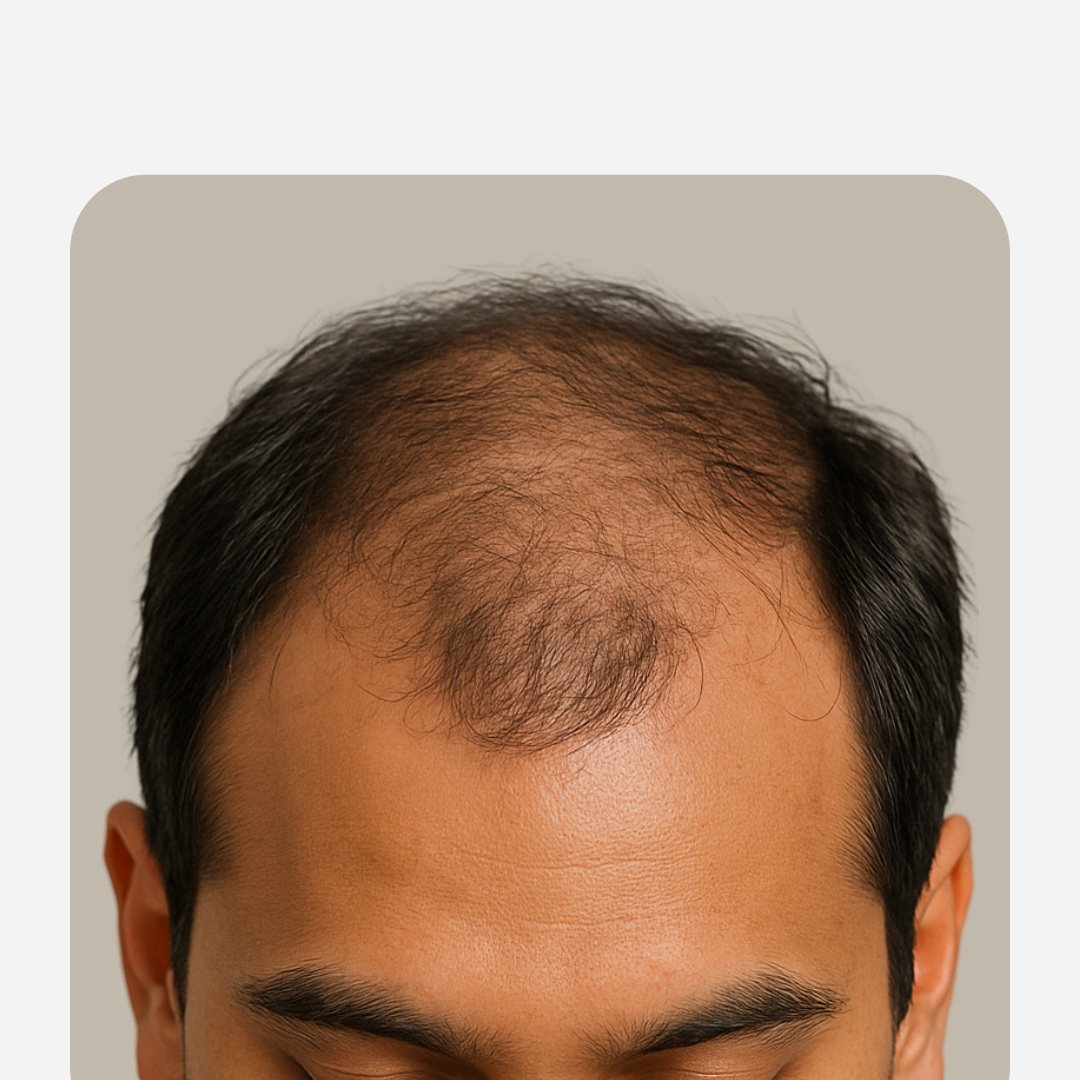 Ready to Wear Hair Patches for Crown Baldness – Instant Coverage for Men