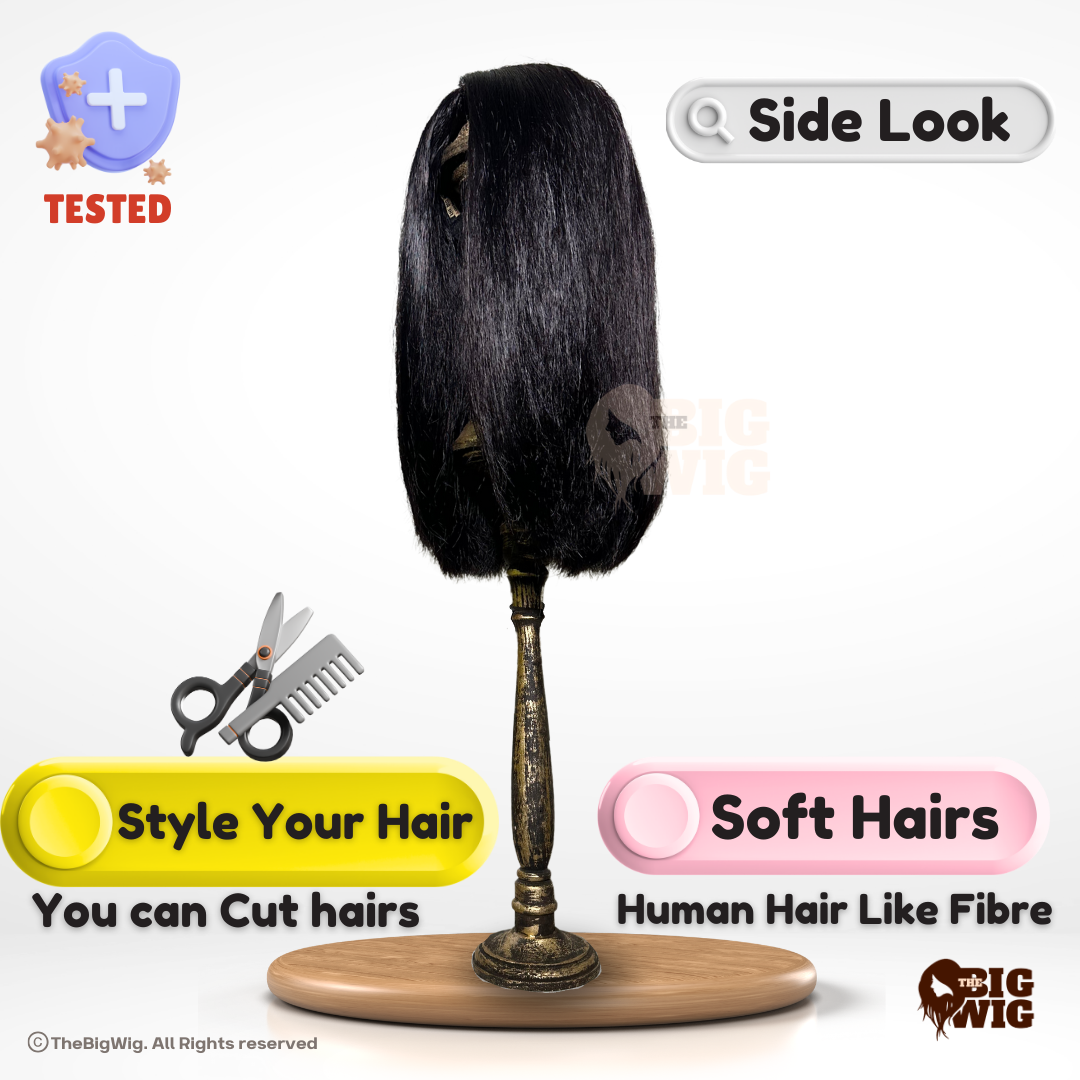 Cute Blunt Cut 18" Bio Fiber Wig for Female Cancer Patients