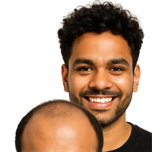 Frontline Curly Hair Patch for Men – 100% Natural Human Hair | Ultra-Thin French Lace Base | Natural Curly Texture | Realistic Frontal Hairline | Non-Surgical Hair Replacement
