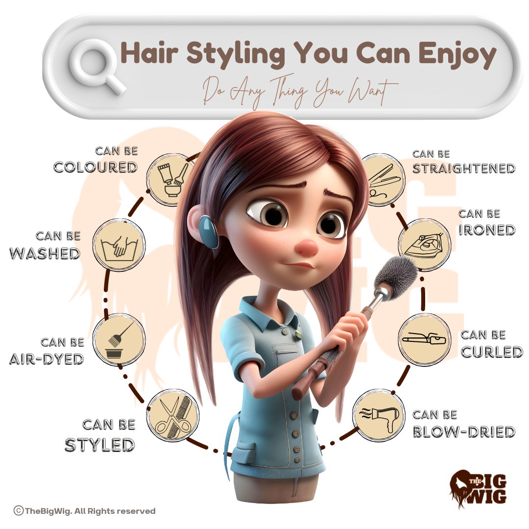 Cute Blunt Cut 18" Bio Fiber Wig for Female Cancer Patients