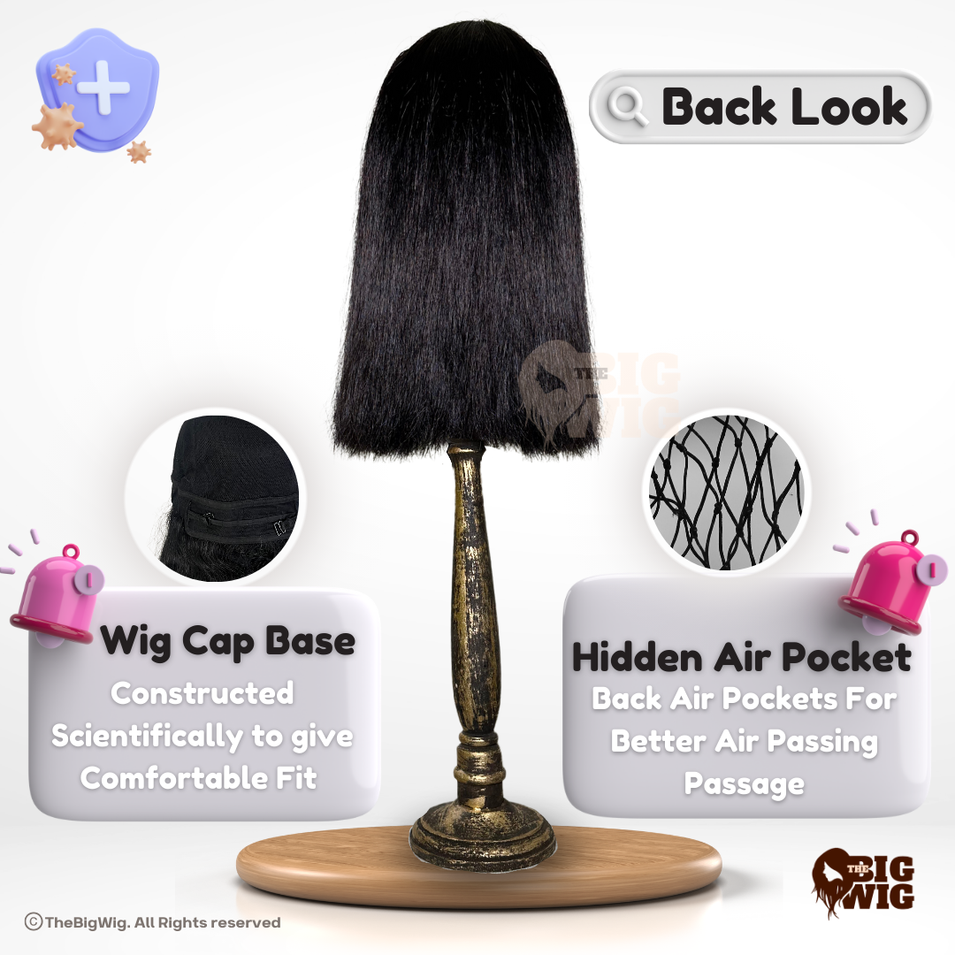 Long 20" Blunt Cut Bio Fiber Wig for  Female Cancer Patient