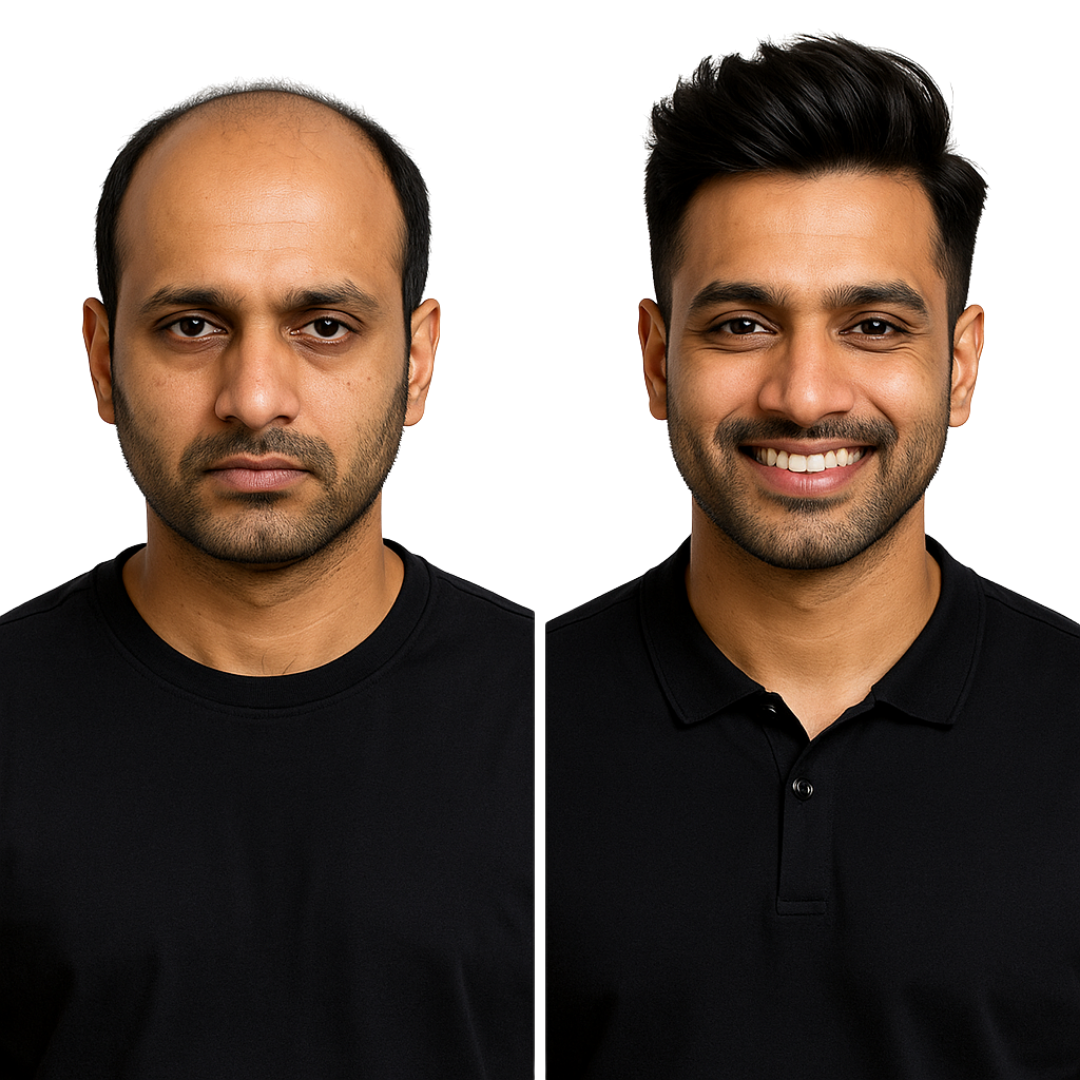 Frontal Hair Patch for Men – 100% Human Hair | Australian Hair Patch | Natural Hairline | Ultra-Light Lace Base with Slim PU Border | Non-Surgical Solution for Receding Hairline