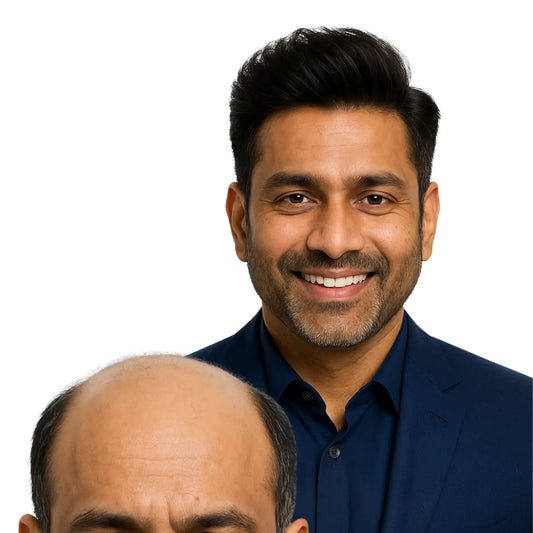 Best Hair Patch for Men – 100% Original Human Hair | Australian Hair Patch | Wavy Texture | Ultra-Thin 4D French Lace Base | Slim PU Border | Natural Look for Frontal Hair Loss