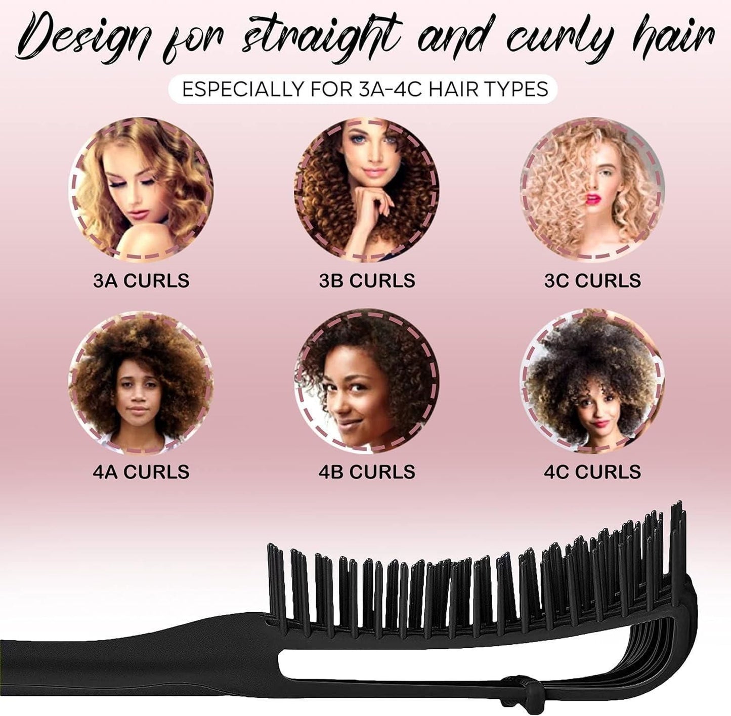 Brush for Hair Wigs, Patch, Topper, Extensions - Anti-tangle comb