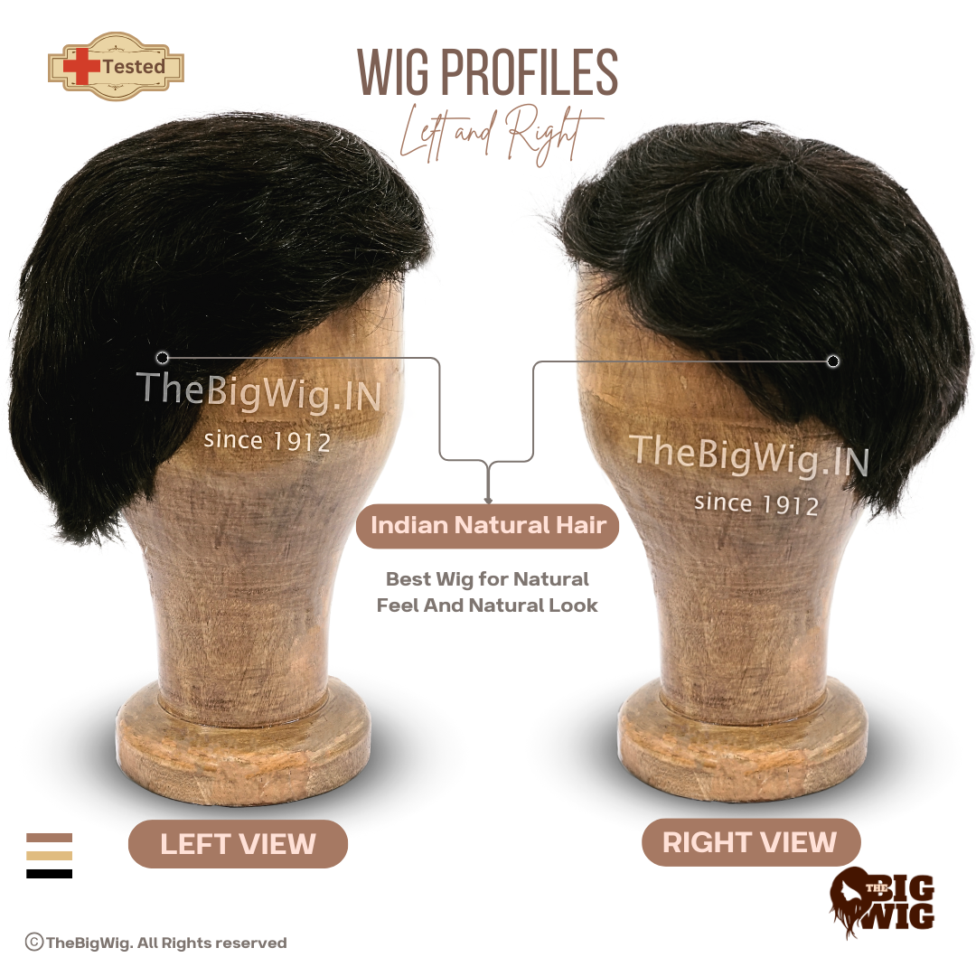 Human Hair Chemo Men Wig - The Big Wig