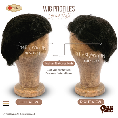Human Hair Chemo Men Wig - The Big Wig