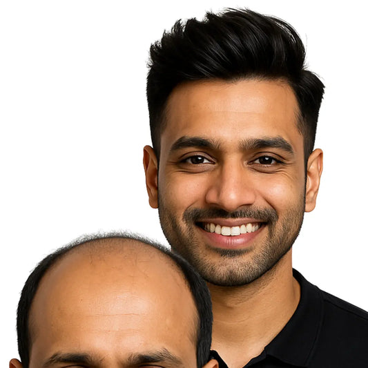 Frontal Hair Patch for Men – 100% Human Hair | Australian Hair Patch | Natural Hairline | Ultra-Light Lace Base with Slim PU Border | Non-Surgical Solution for Receding Hairline