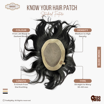 Basic Monofilament Hair Patch – Affordable Quality and Natural Look