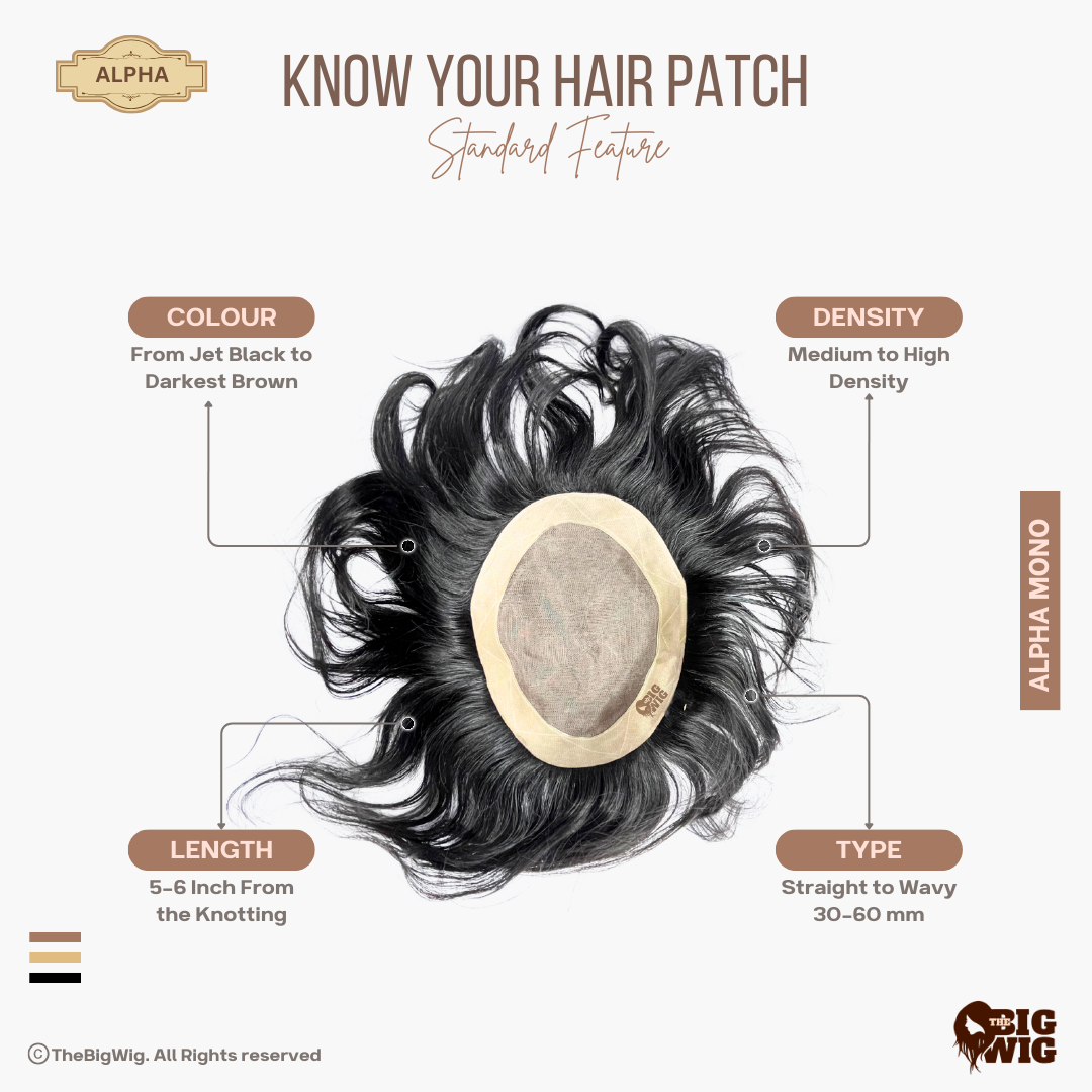 Alpha Monofilament Hair Patch – Superior Quality and Natural Appearance