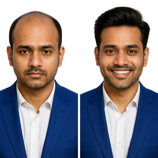 Permanent Hair Patch | Mens Toupee – 100% Original Human Hair | Realistic Hairline | Long-Lasting Full Crown Coverage | Non-Surgical Hair Replacement System