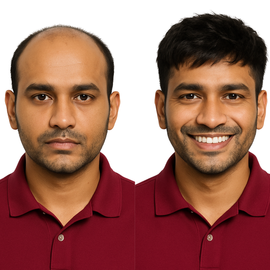 Men Hair Patch | Artificial Hair Wig for Men – 100% Original Human Hair | Real-Looking Full Crown Coverage | Non-Surgical, Easy-to-Wear Hair System