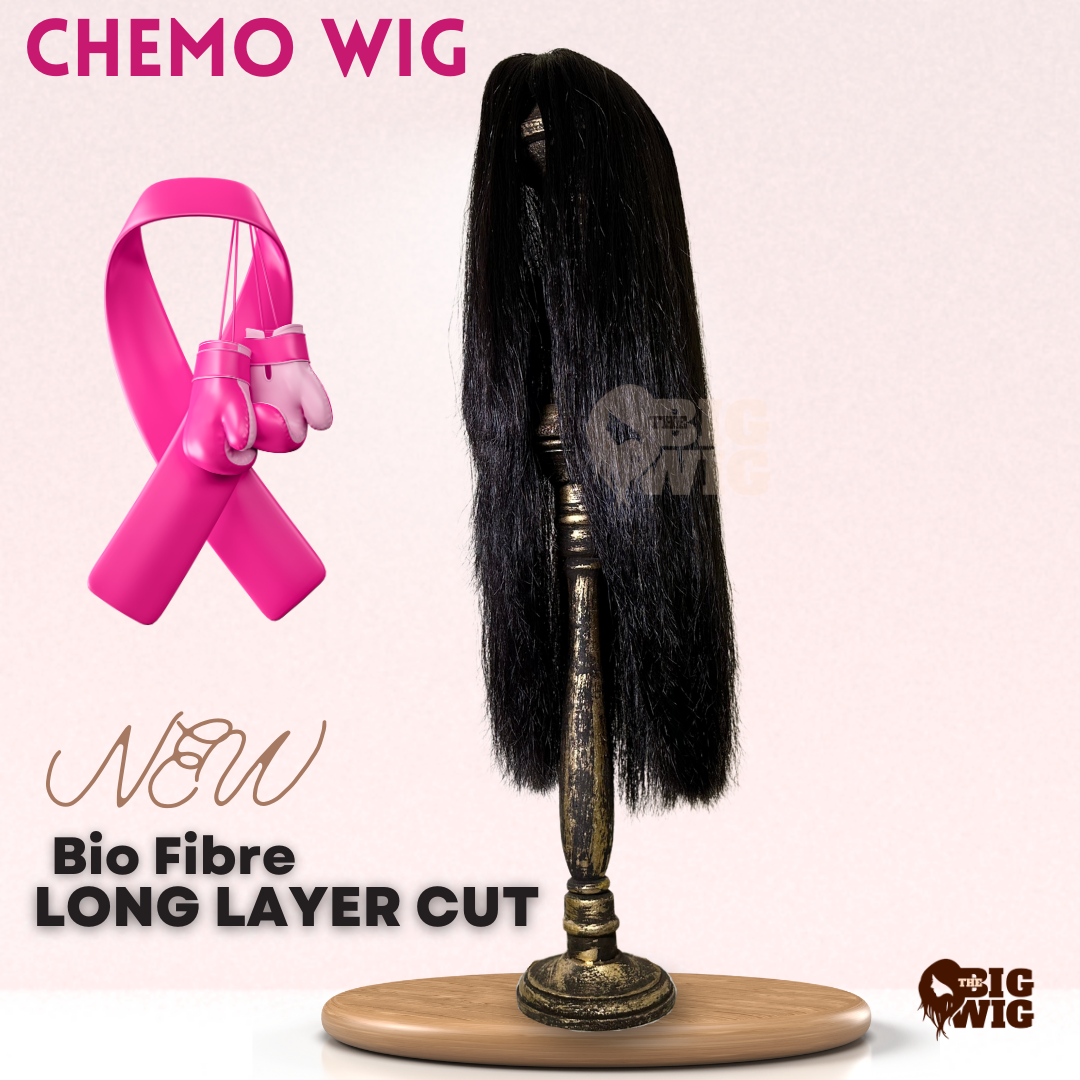 Layer Cut 26" Bio Fiber Hair Wig for Female Cancer Patient