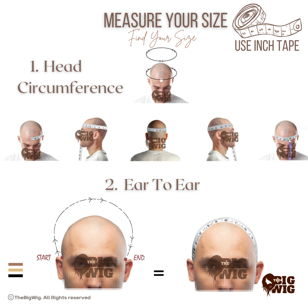 Human Hair Chemo Men Wig - The Big Wig