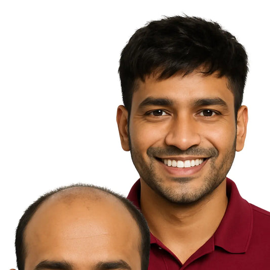 Men Hair Patch | Artificial Hair Wig for Men – 100% Original Human Hair | Real-Looking Full Crown Coverage | Non-Surgical, Easy-to-Wear Hair System