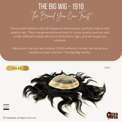 USA Celeb Men’s Patch – Premium 100% Human Hair Toupee