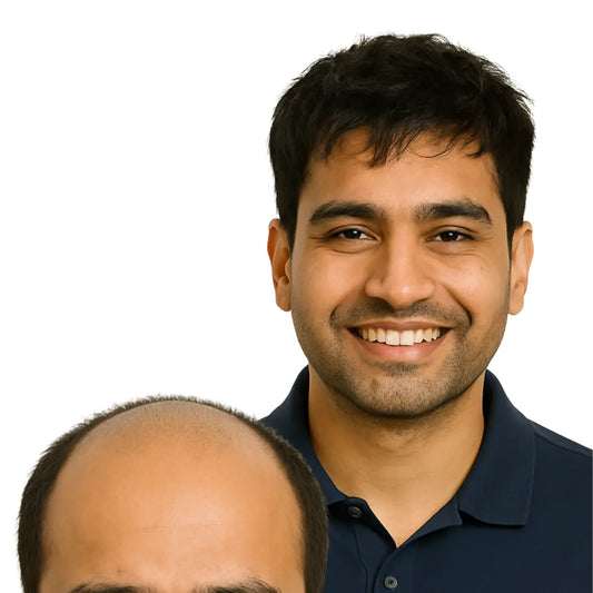 Men Hair Patch | Wigs for Men Short Hair – 100% Human Hair | Straight Hair Texture | Real-Look Hair System | Non-Surgical Baldness Solution