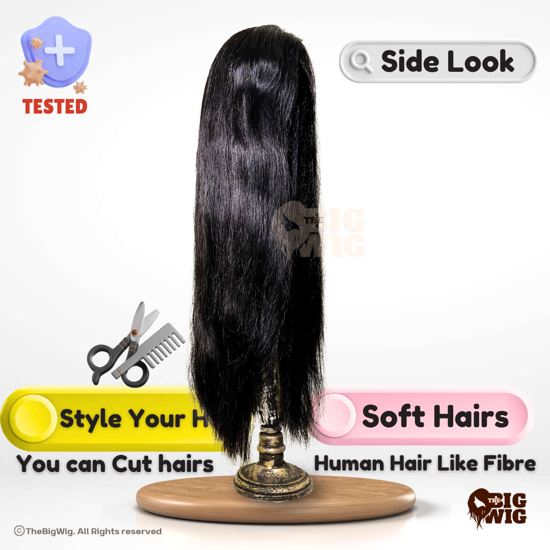 Inverted U 28" Bio Fiber Hair Wig for Female Cancer Patient