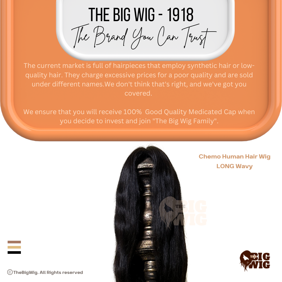 Detailed view of the fixed parting area mimicking natural hair growth