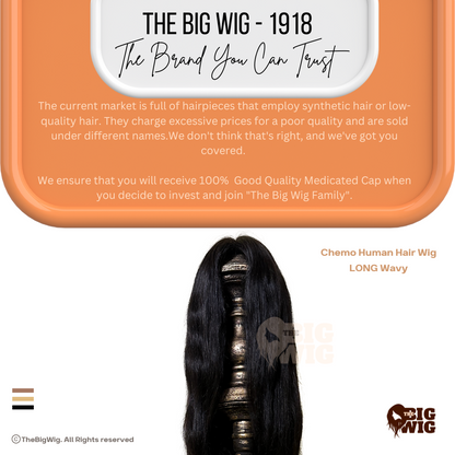 Detailed view of the fixed parting area mimicking natural hair growth