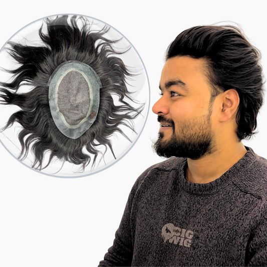 Basic Australian Men’s Patch – Affordable 100% Human Hair Toupee
