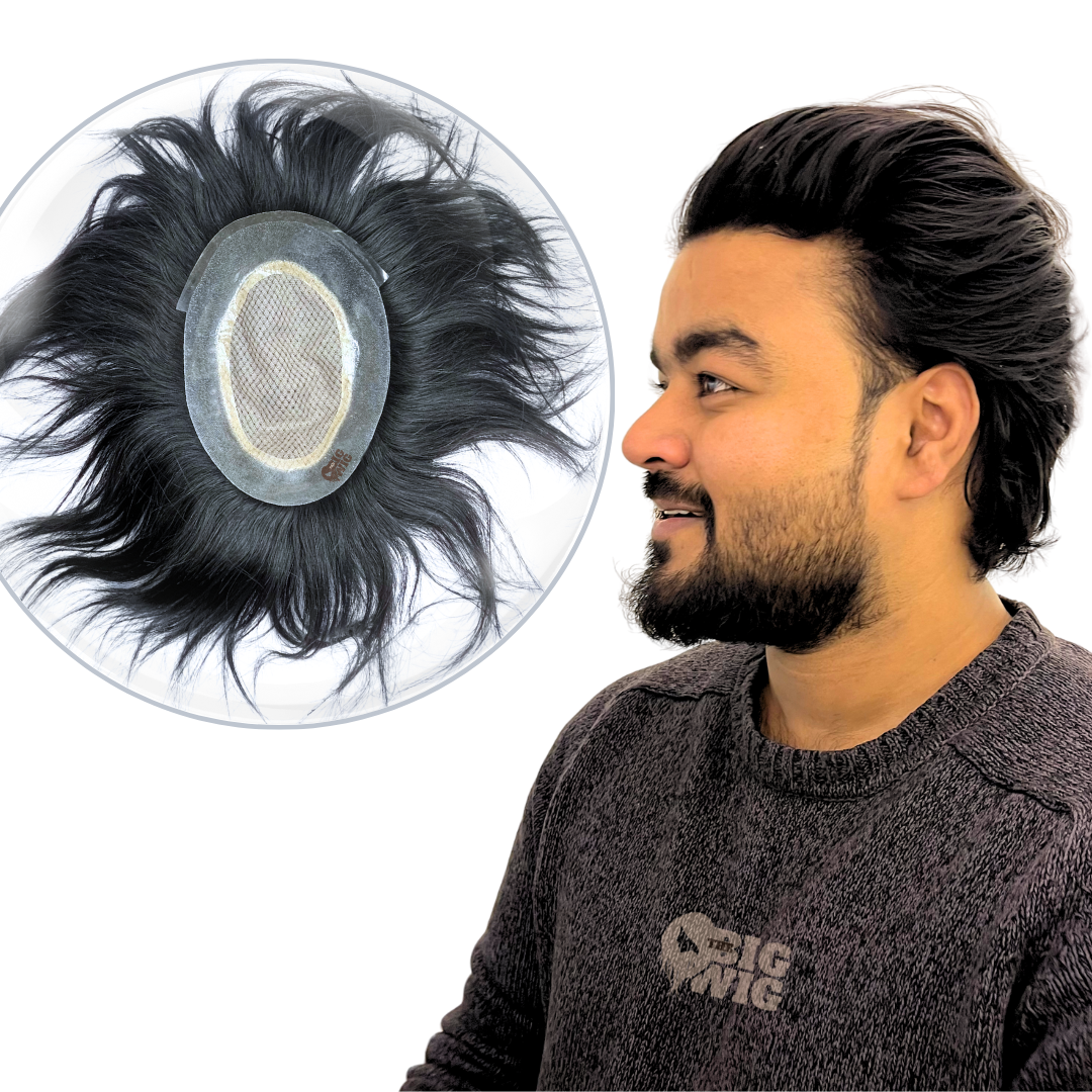 Basic Australian Skin Base Mirage Men’s Patch – Skin base 100% Human Hair Toupee