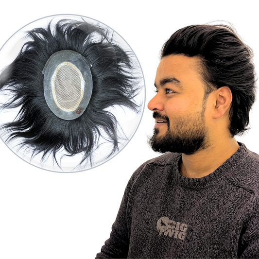Basic Australian Skin Base Mirage Men’s Patch – Skin base 100% Human Hair Toupee