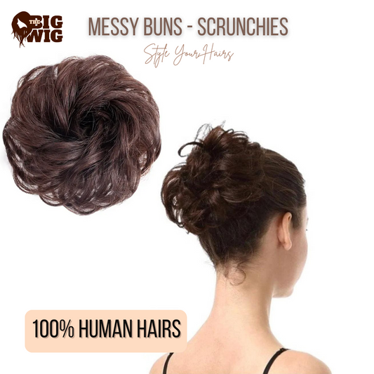 Original Human Hair Bun Scrunchie – Natural-Looking and Easy to Use
