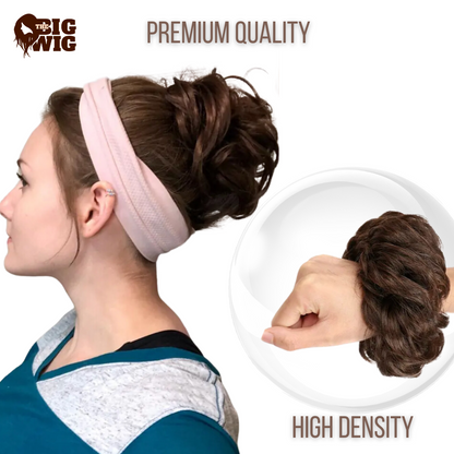 Original Human Hair Bun Scrunchie – Natural-Looking and Easy to Use